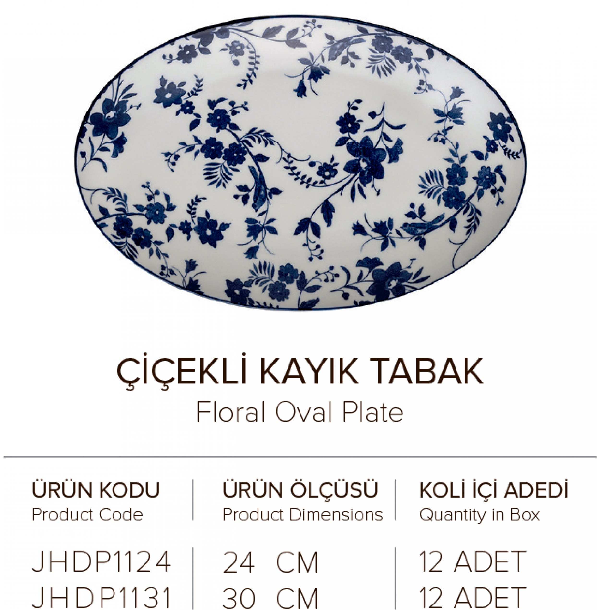 ÇİÇEKLİ KAYIK TABAK