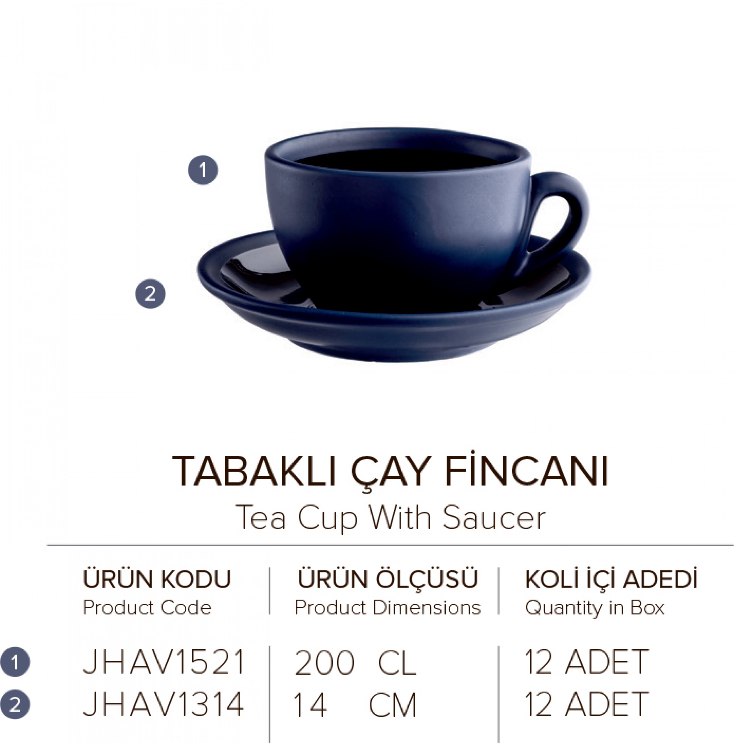 TABAKLI ÇAY FİNCANI