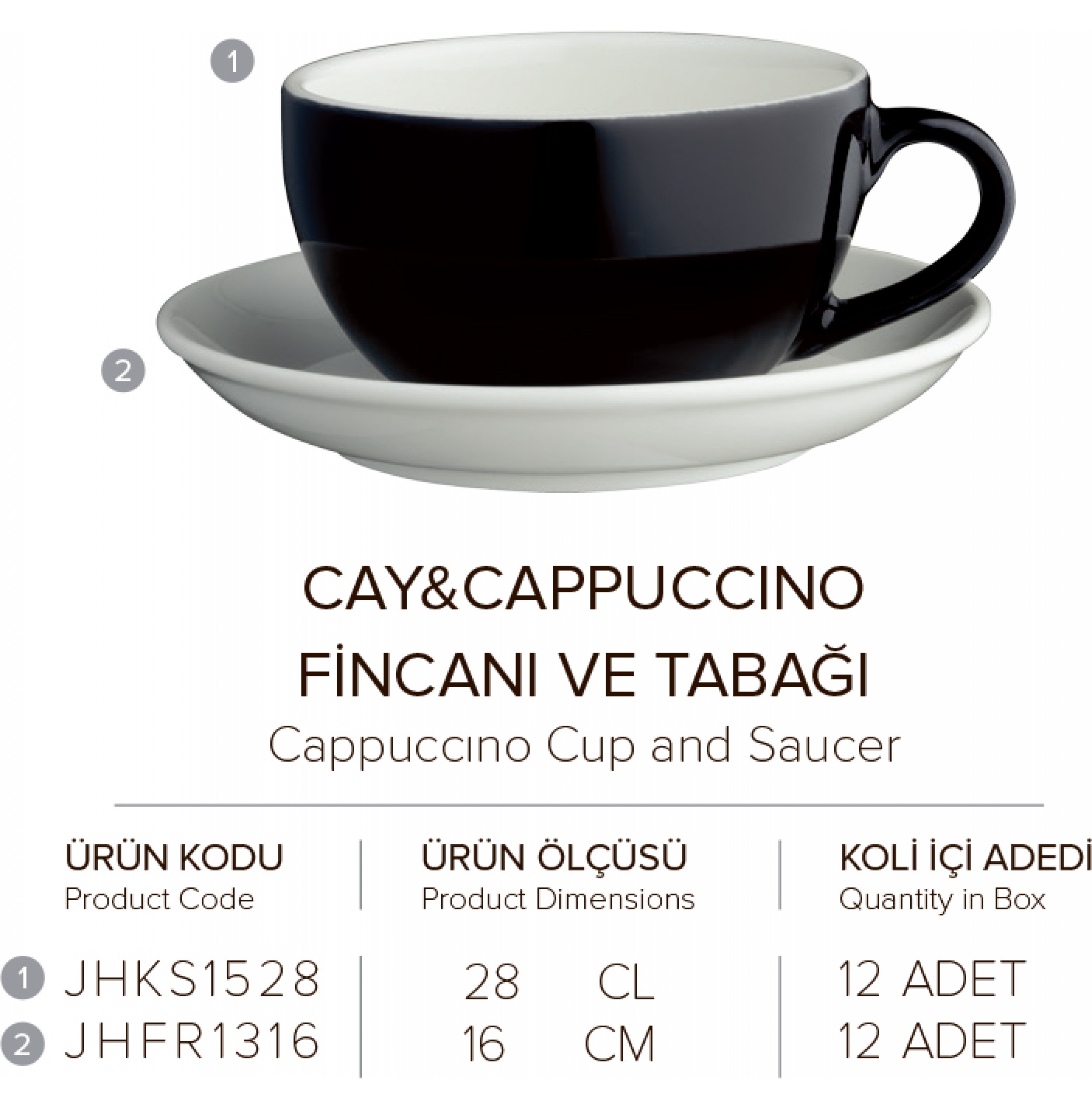 ÇAY&CAPPUCCİNO FİNCANI VE TABAĞI