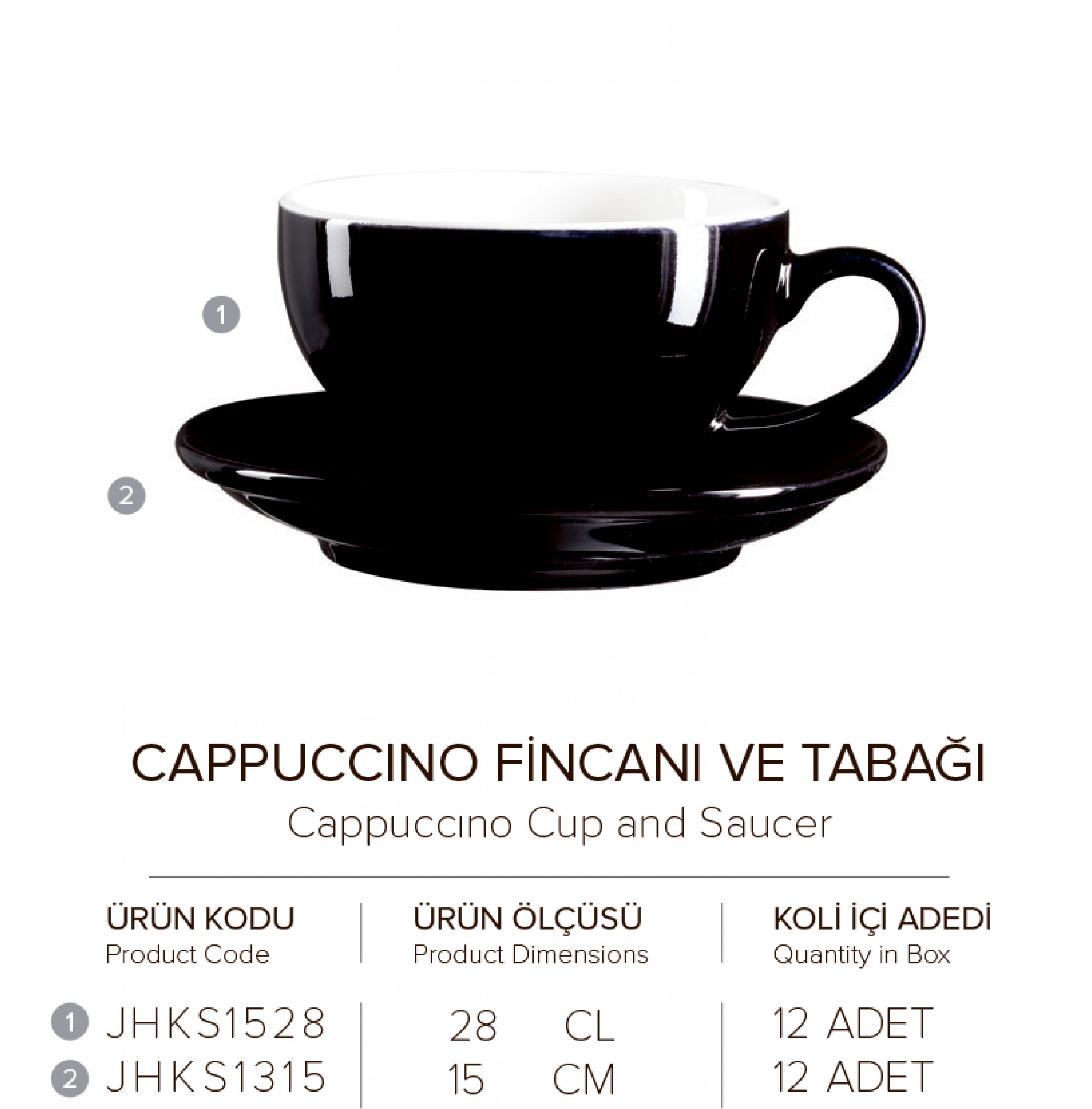 CAPPUCCİNO FİNCANI VE TABAĞI