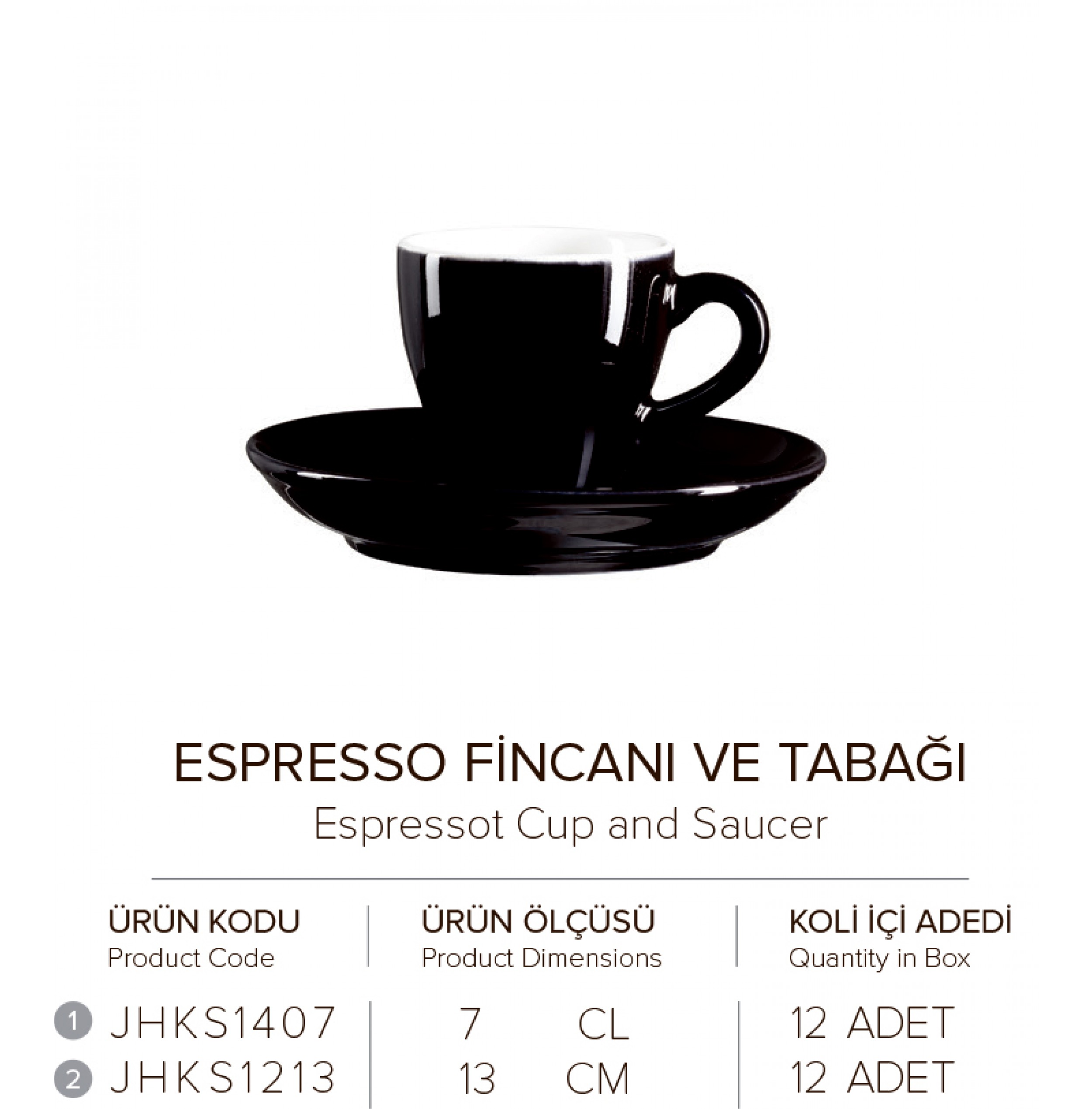 ESPRESSO FİNCANI VE TABAĞI