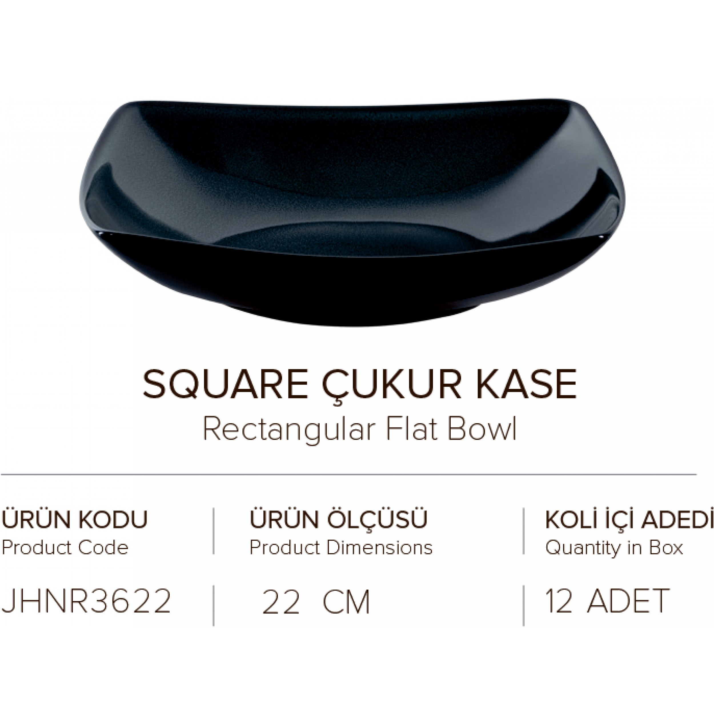 SQUARE ÇUKUR KASE