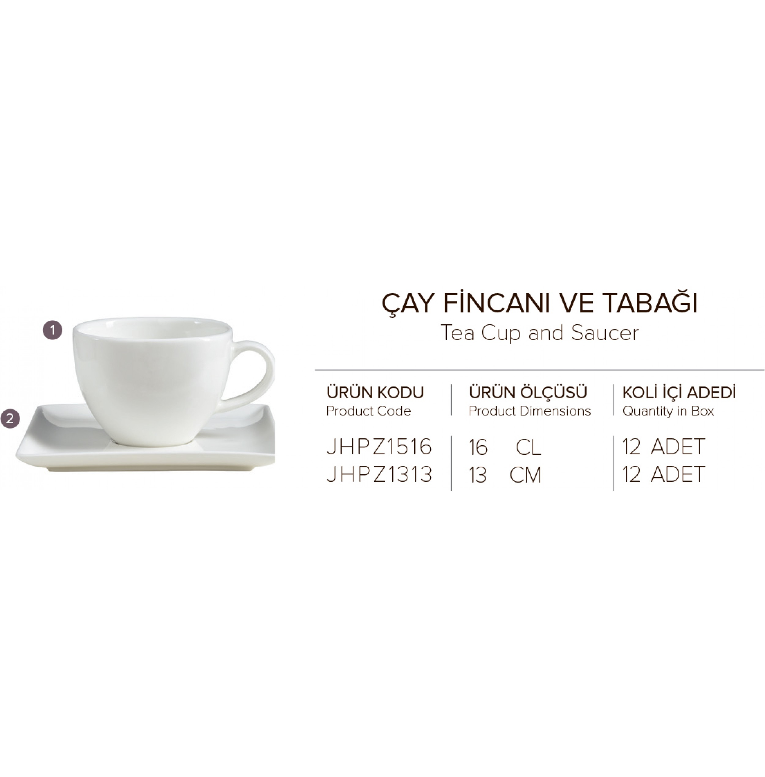 ÇAY FİNCANI VE TABAGI