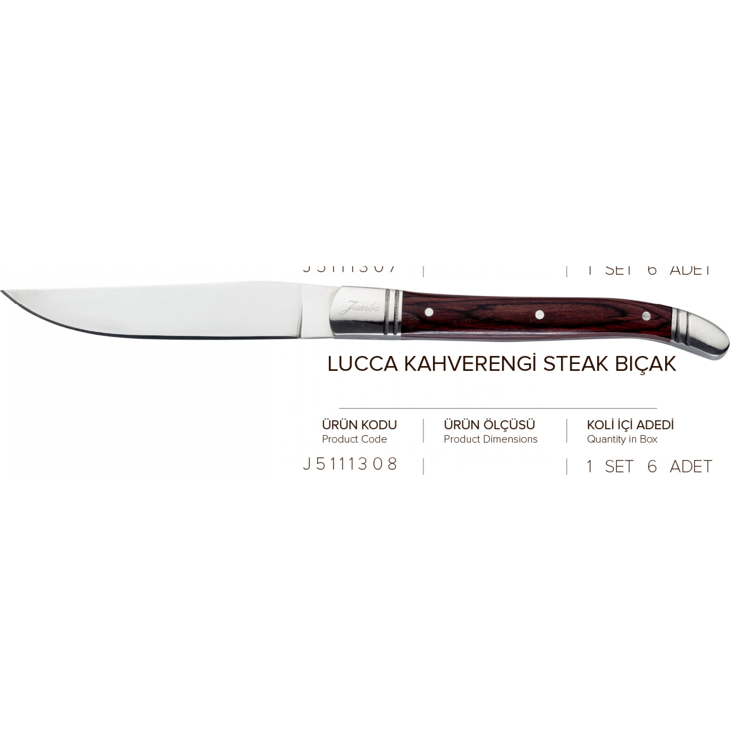 LUCCA KAHVERENGİ STEAK BIÇAK