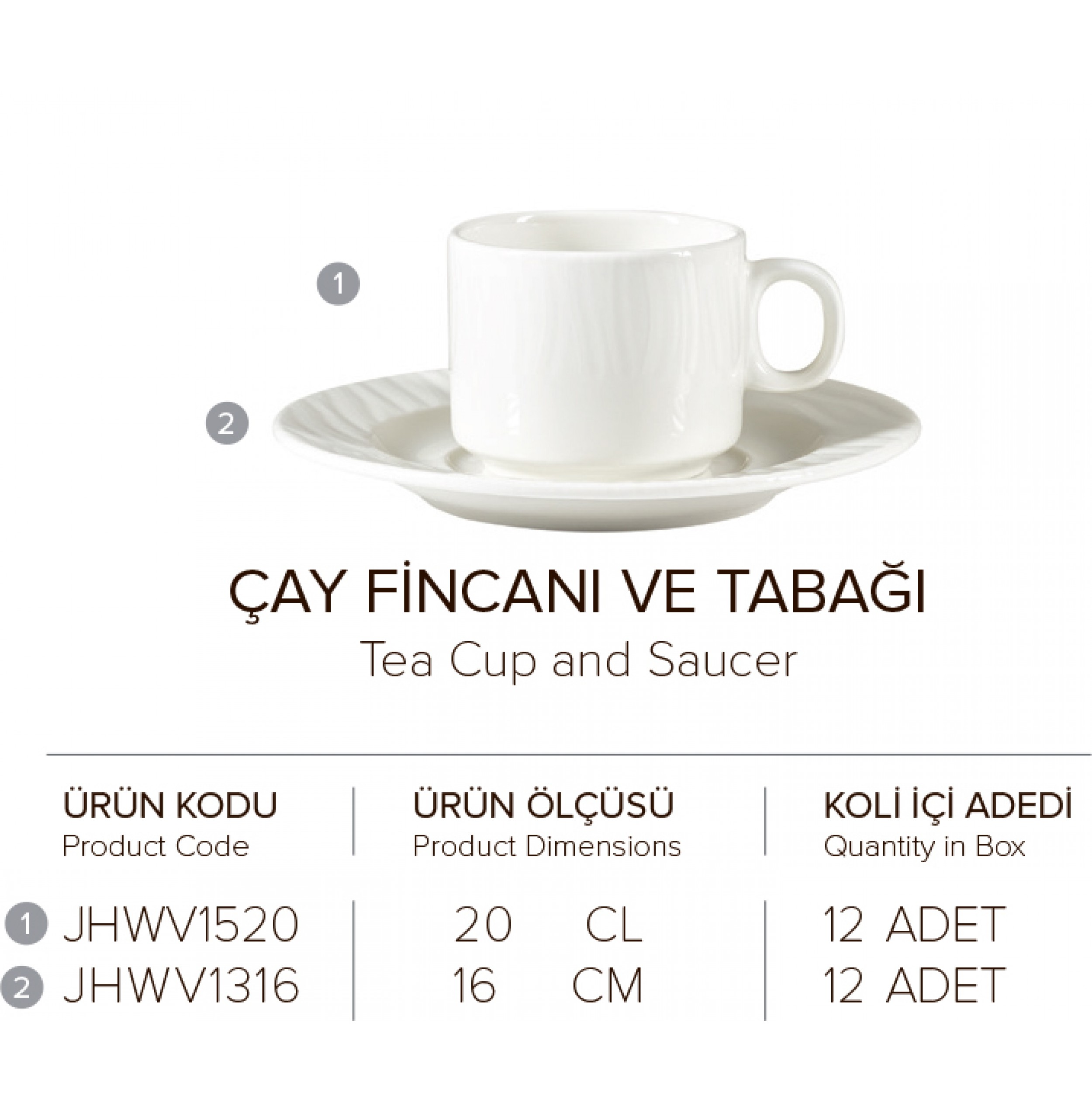 ÇAY FİNCANI VE TABAĞI